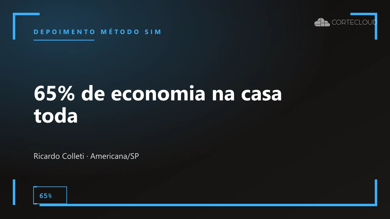 Ricardo Colleti (Americana/SP): 65% de Economia em Cozinha, Escritório e Banheiros